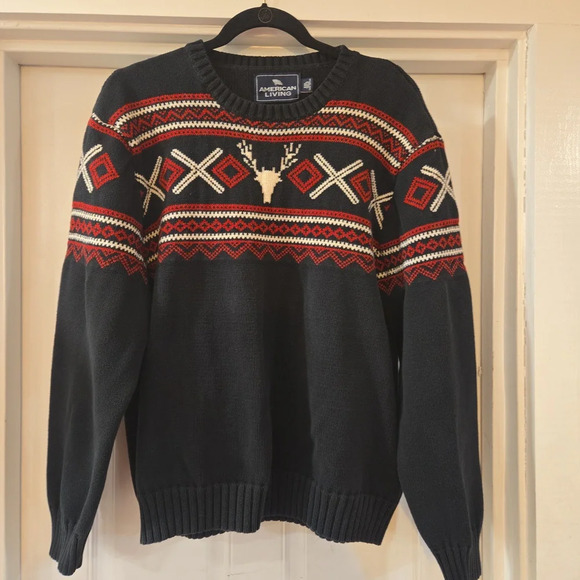 VTG American Living Ralph Lauren Mens Crewneck Deer Sweater Size XXL - Picture 4 of 10